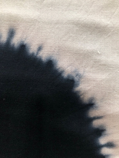 Blue Circles Saka-boushi Shibori Tenugui