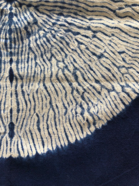 Blue Karamatsu Shibori Tenugui