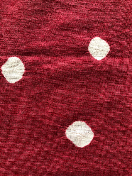 Red Mizutama Ko-boushi Shibori Tenugui