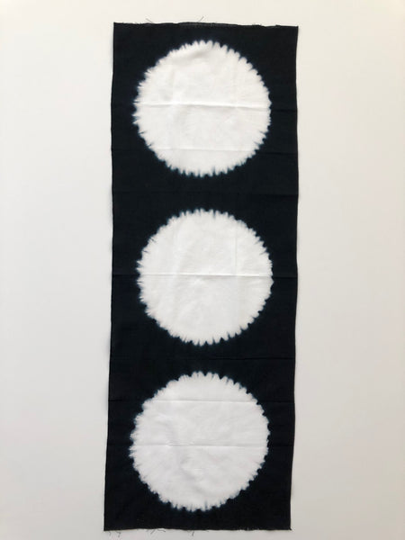 White Circles Boushi Shibori Tenugui
