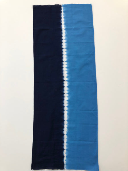 Blue Somewake Shibori Tenugui