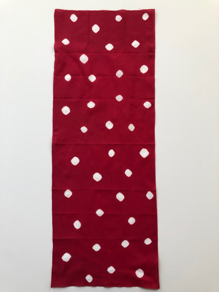Red Mizutama Ko-boushi Shibori Tenugui
