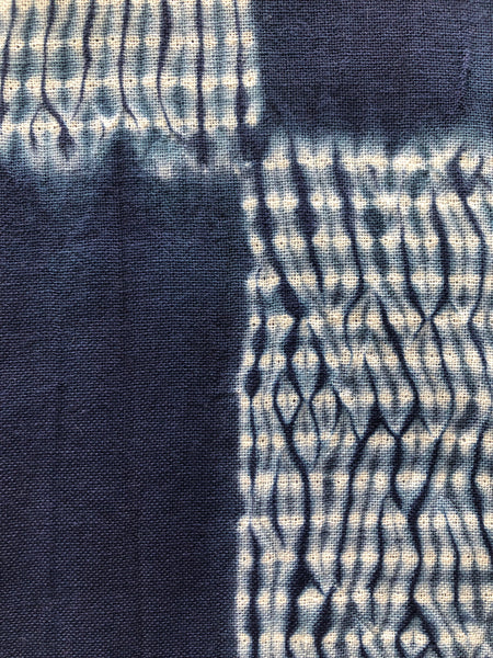 Ichimatsu Mokume Shibori Tenugui