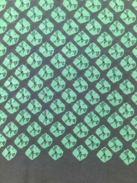 Green Kikai-Kumo Shibori Tenugui