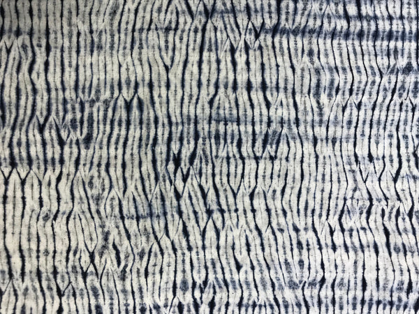 Cotton Tenugui for Mokume Shibori - Printed with 'Aobana' Fugitive Ink
