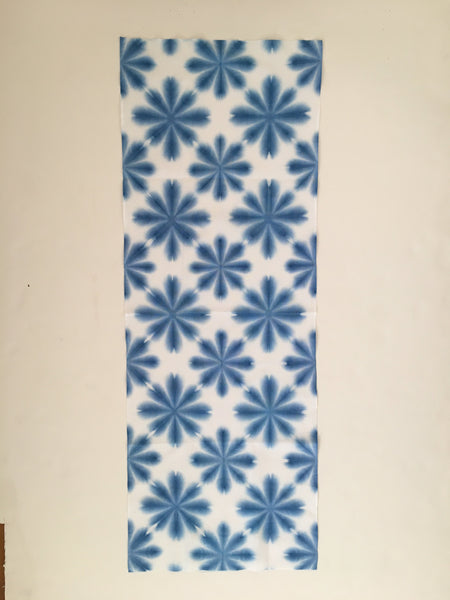 Blue Kikka Sekka Shibori Tenugui