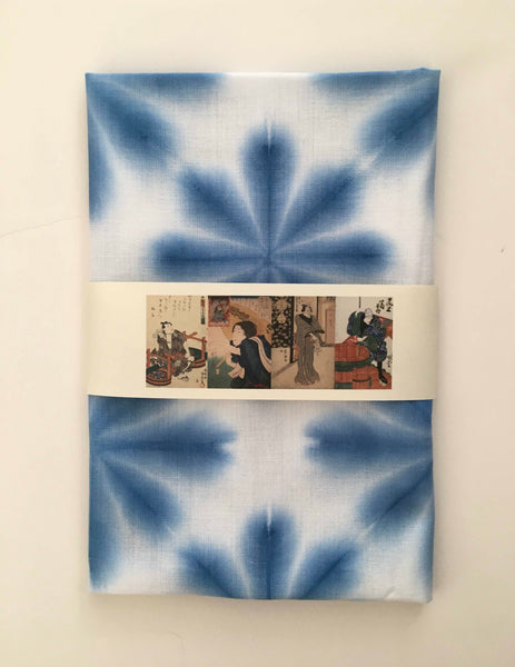 Blue Kikka Sekka Shibori Tenugui