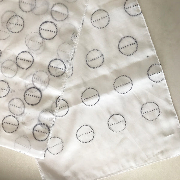 Cotton Lawn Scarf Printed with 'Aobana' Ink for Tesuji