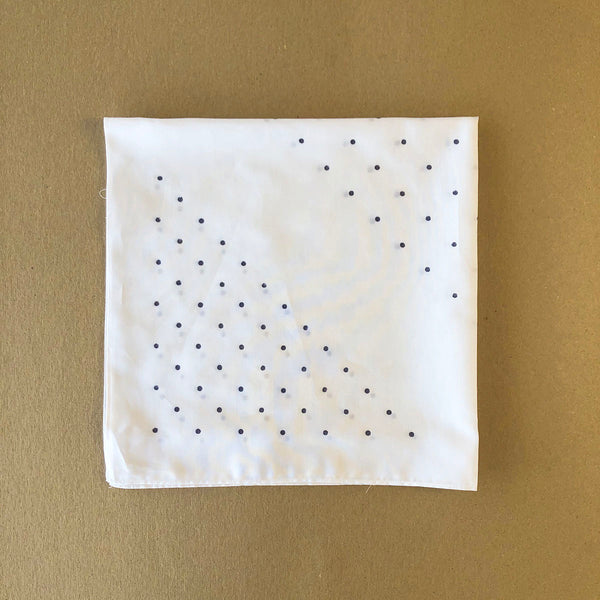 Cotton Lawn Bandana for Tsukidashi or Kanoko from Japan - Printed with 'Aobana' Fugitive Ink