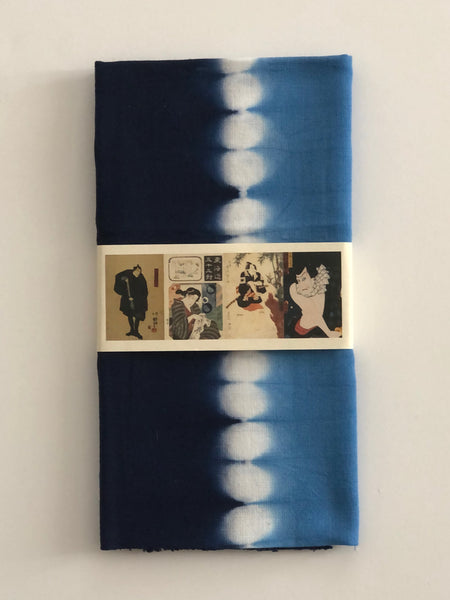 Blue Somewake Shibori Tenugui