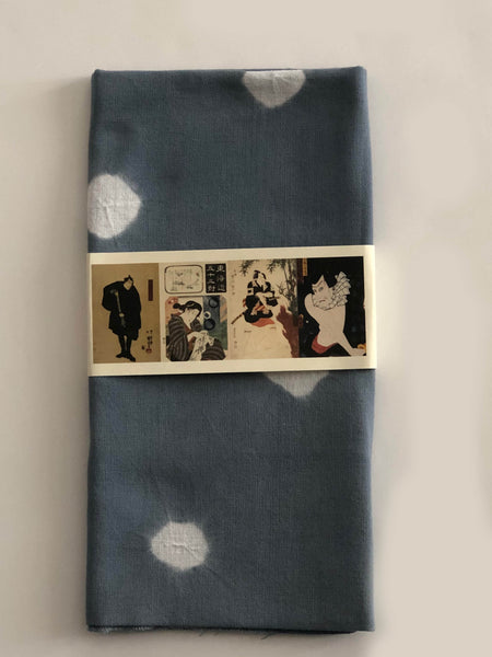 Grey Mizutama Ko-boushi Shibori Tenugui