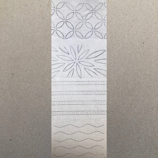 Cotton Tenugui for Ori-Nui Shibori - Printed with 'Aobana' Fugitive Ink