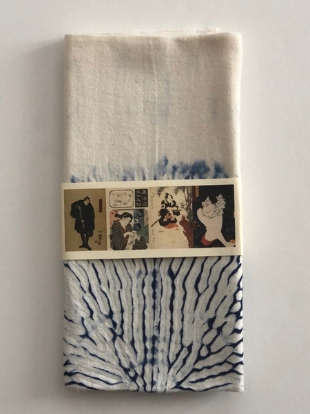 White Karamatsu Shibori Tenugui
